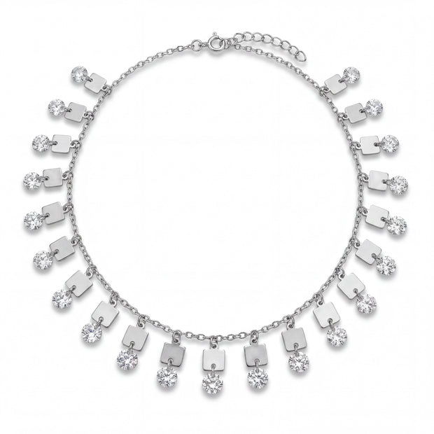 Shimmering CZ Fringe Necklace