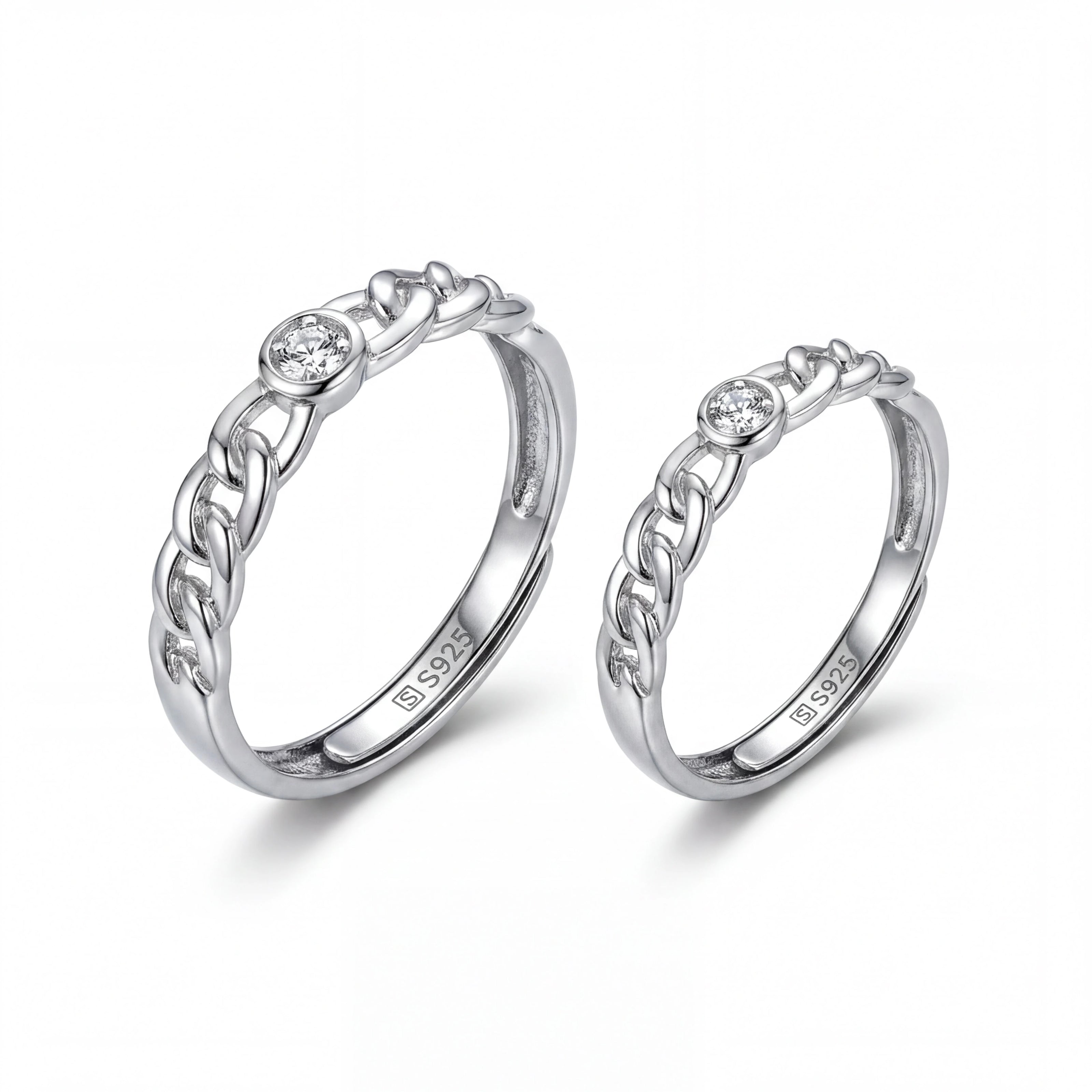 Chain Link CZ Ring