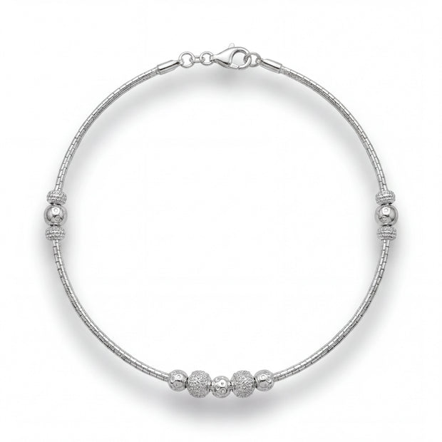 Textured Bead Anklet