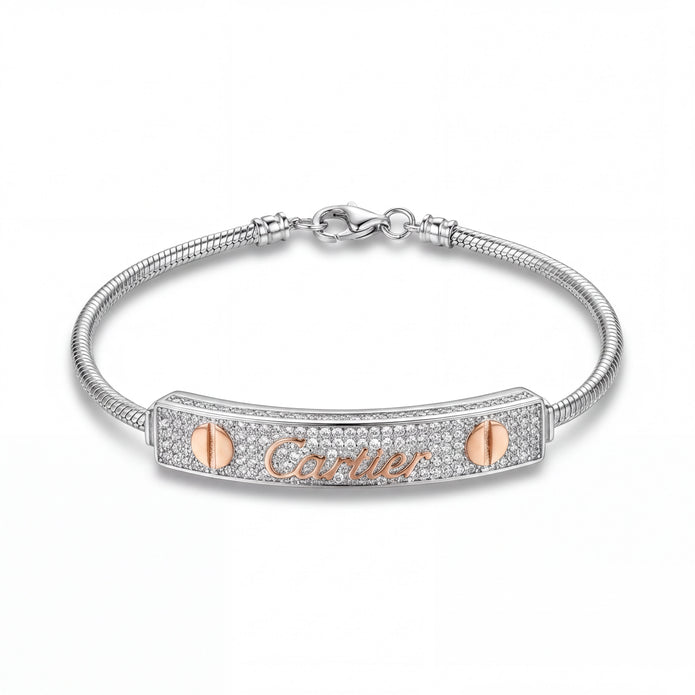 Contemporary CZ Bar Bracelet