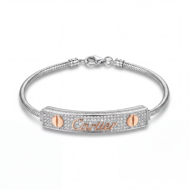 Contemporary CZ Bar Bracelet