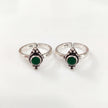 Green Stone Toe Rings
