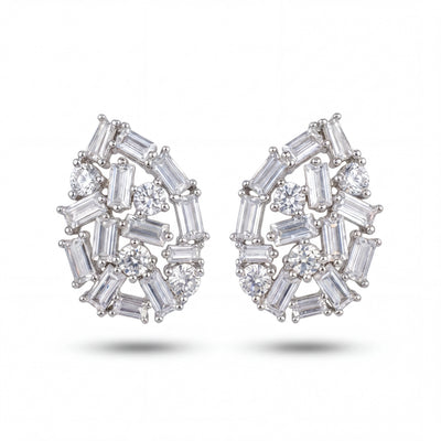 CZ Teardrop Studs
