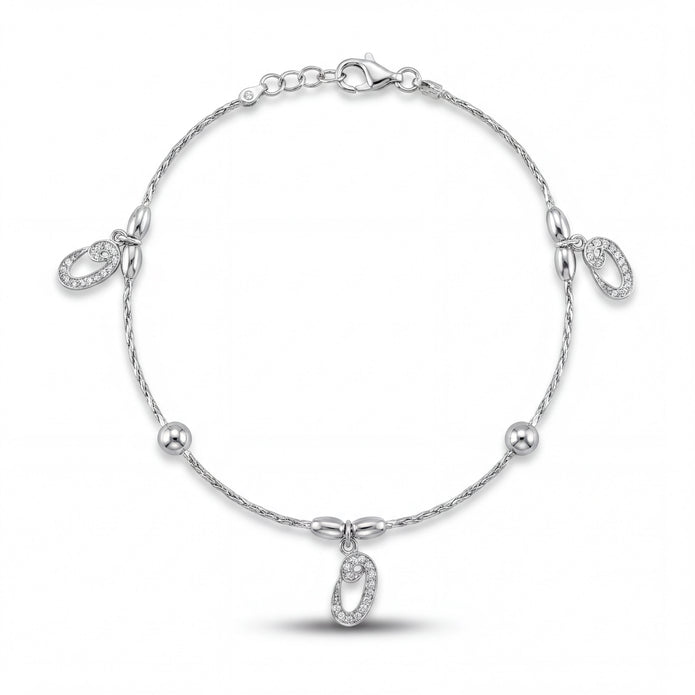 Shimmering Oval Anklet