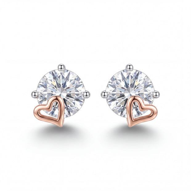 CZ Heart Studs