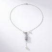Pearl CZ Drop Necklace