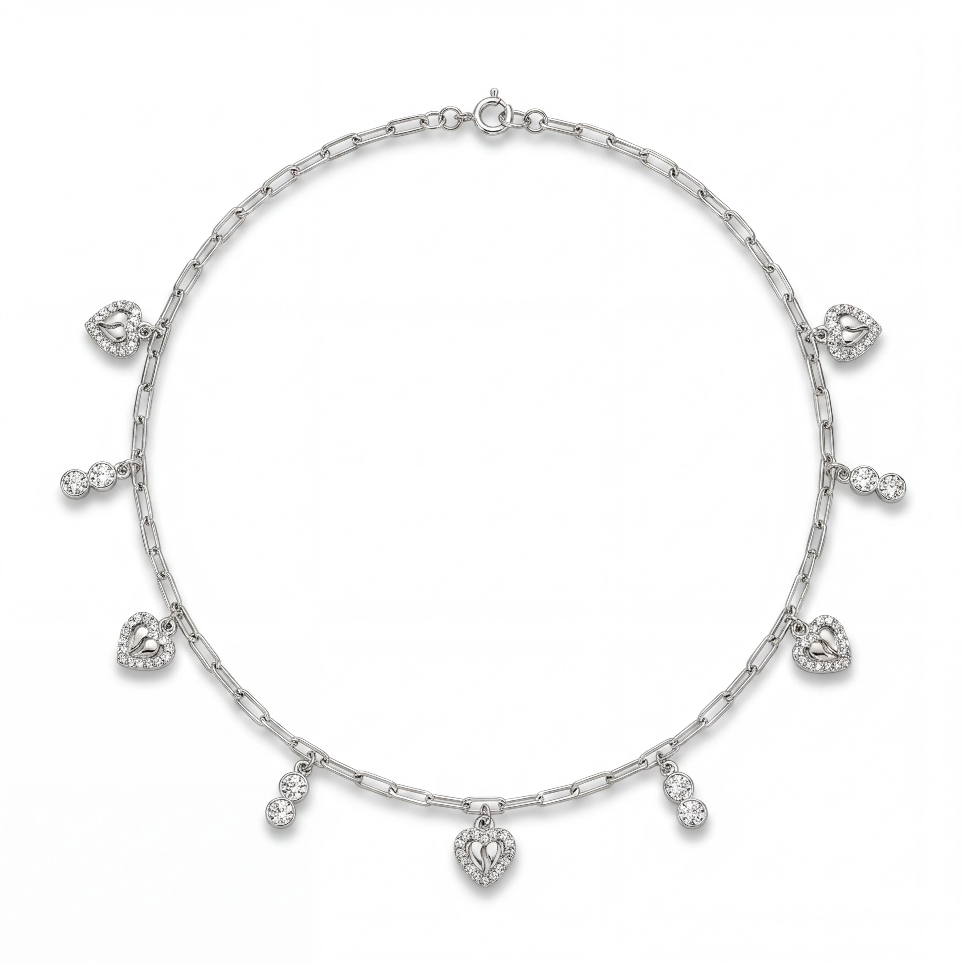 CZ Heart Charm Necklace