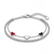 Dual-Row Heart Bracelet