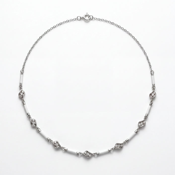 Enamel Wave Necklace