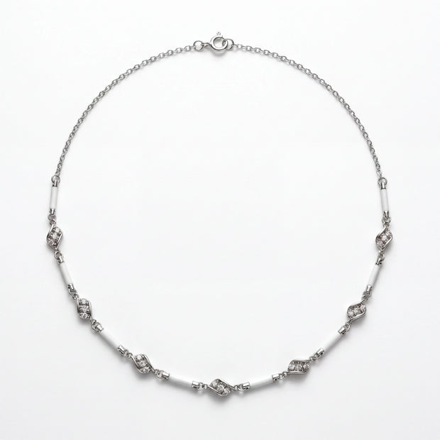 Enamel Wave Necklace