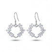 CZ Heart Drop Earrings