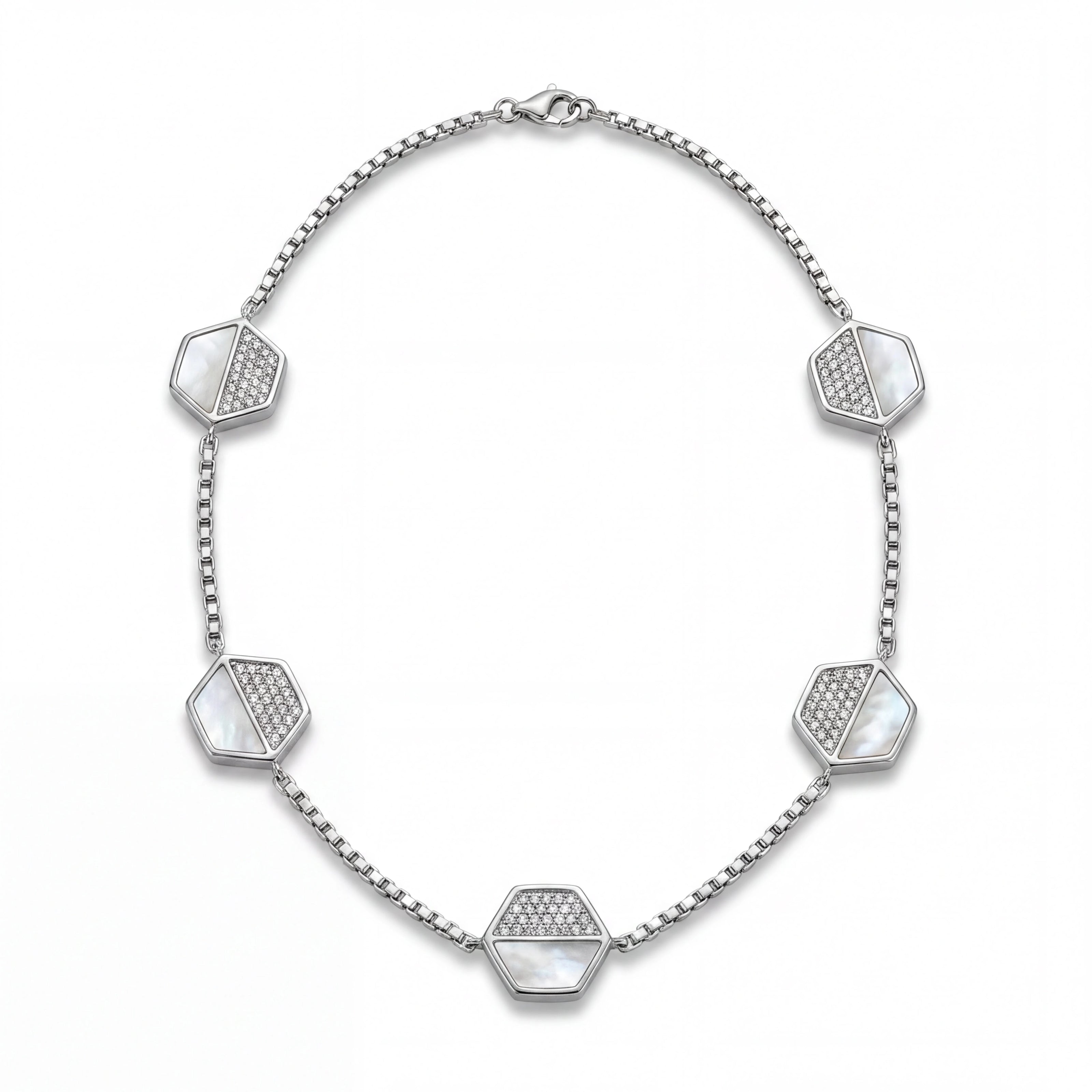 Mother Pearl Geo Necklace