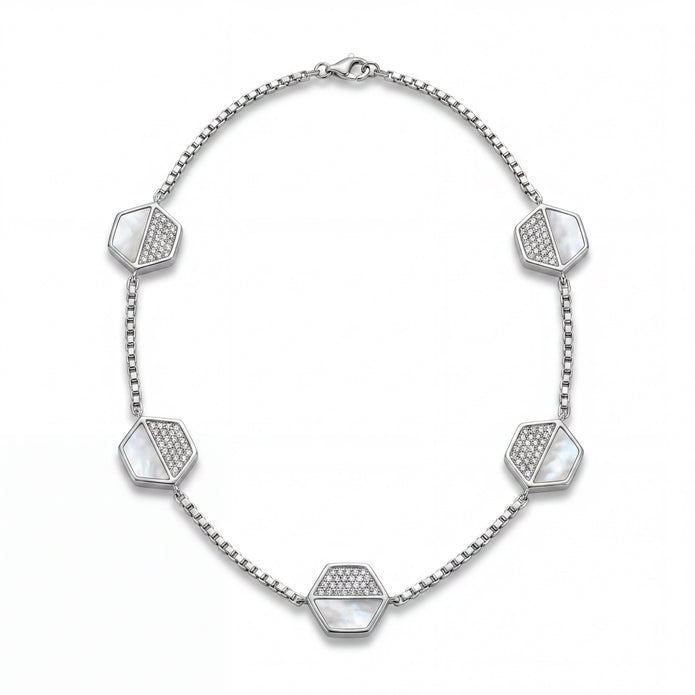 Mother Pearl Geo Necklace