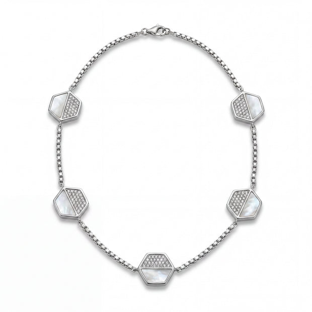 Mother Pearl Geo Necklace