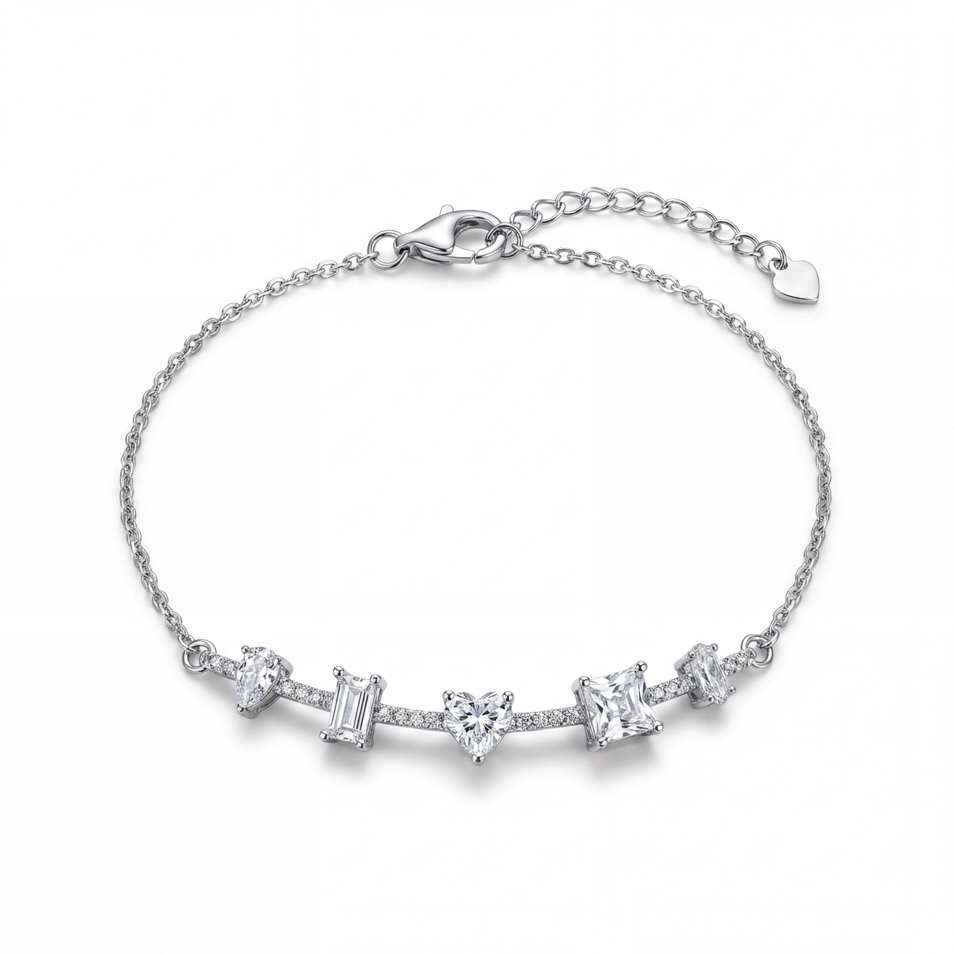 Five-Shapes CZ Bracelet