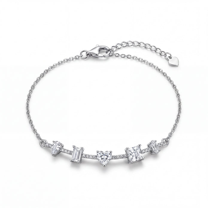 Five-Shapes CZ Bracelet