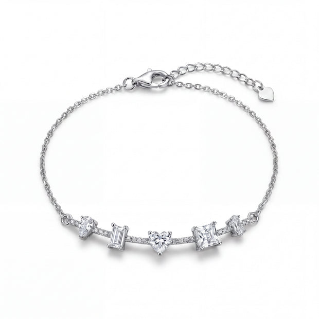 Five-Shapes CZ Bracelet