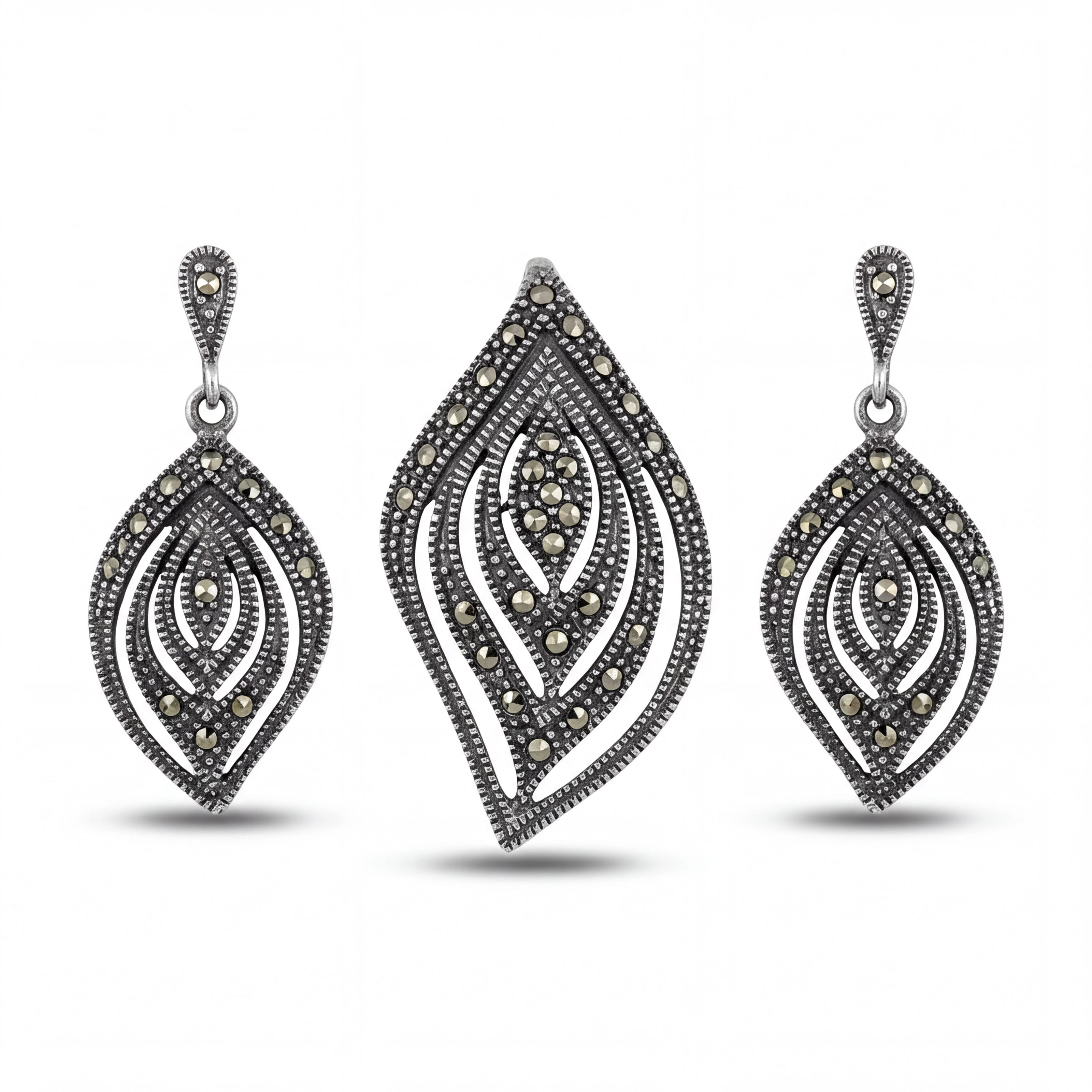 Marcasite Leaf Set