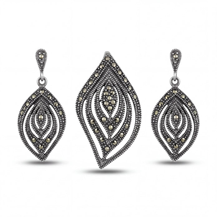 Marcasite Leaf Set