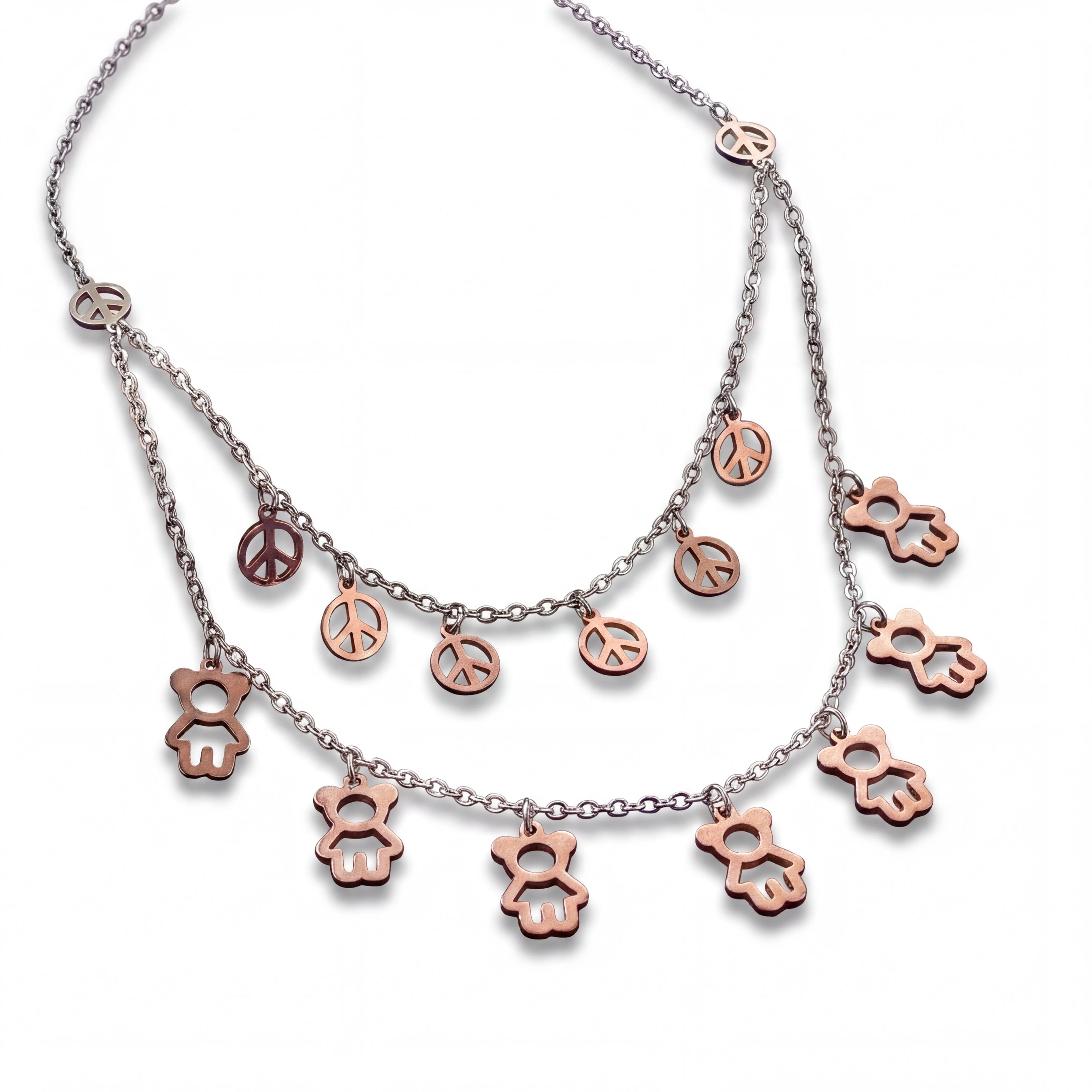 Peace Teddy Necklace