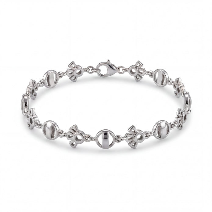Bow Orb Link Bracelet
