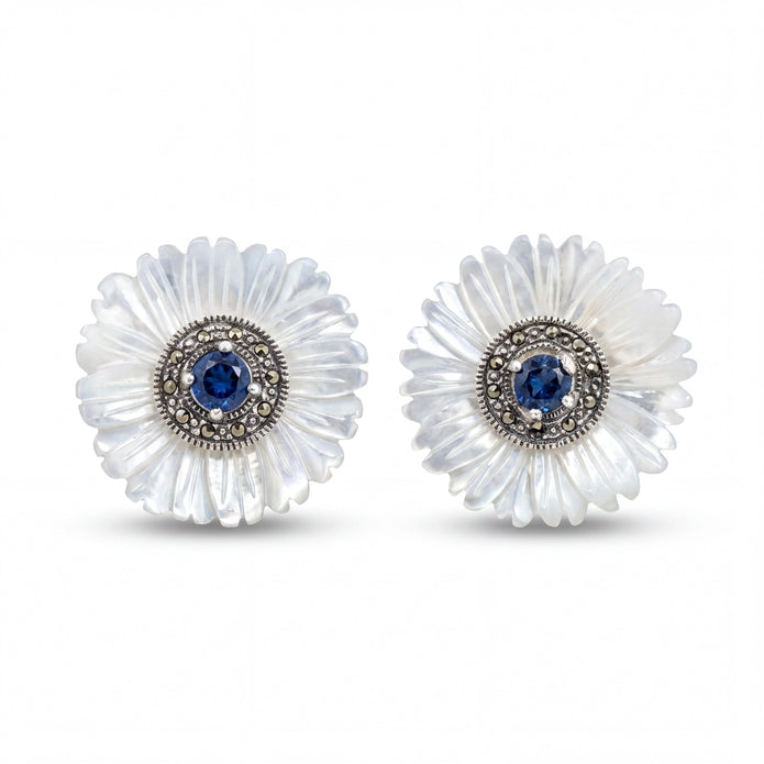 Blue Bloom Studs