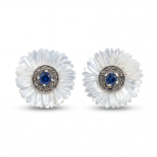 Blue Bloom Studs