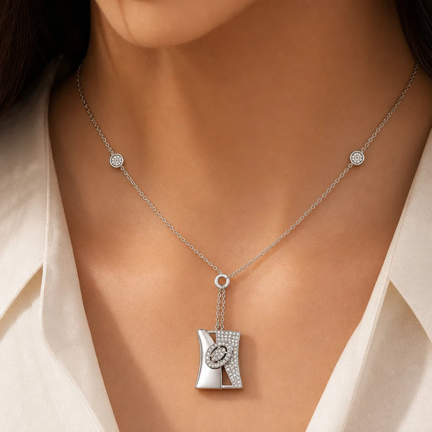 Dual Tone CZ Necklace