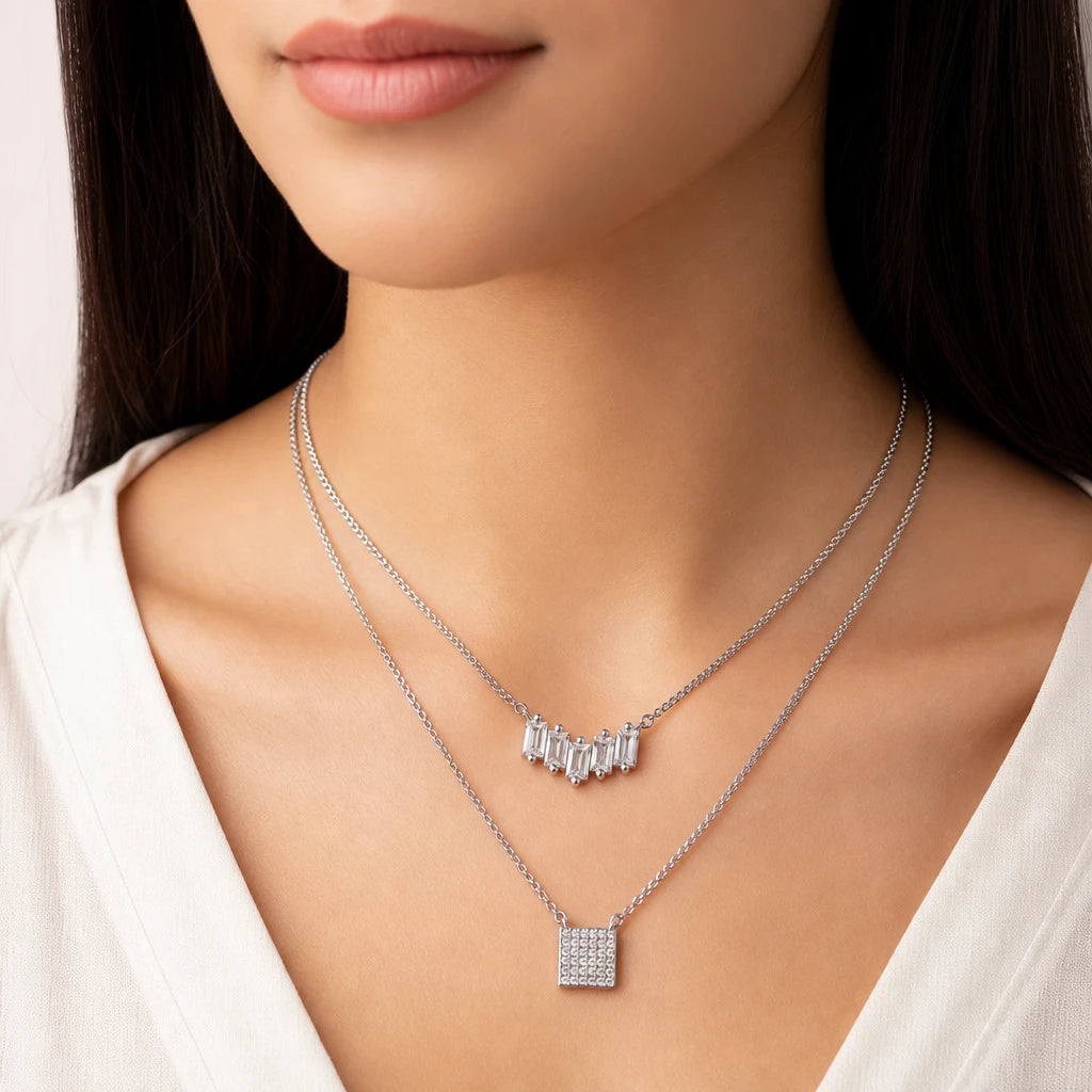 CZ Layered Necklace