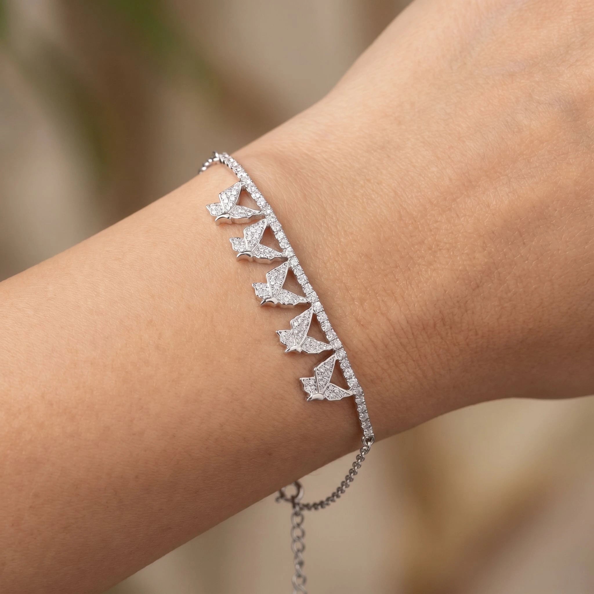 Butterfly CZ Bracelet — 2