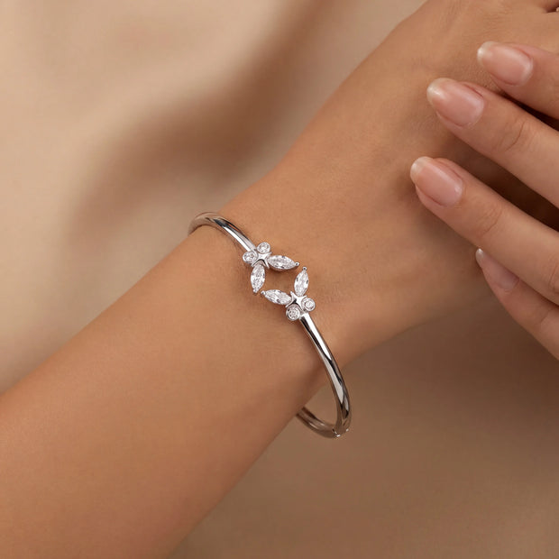 Marquise Floral Bangle — 2