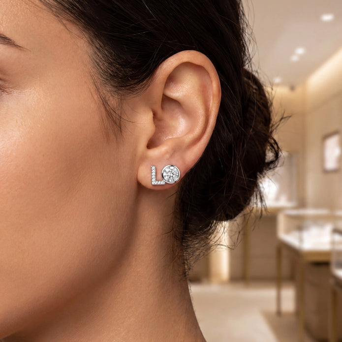 Love Motif Studs — 2