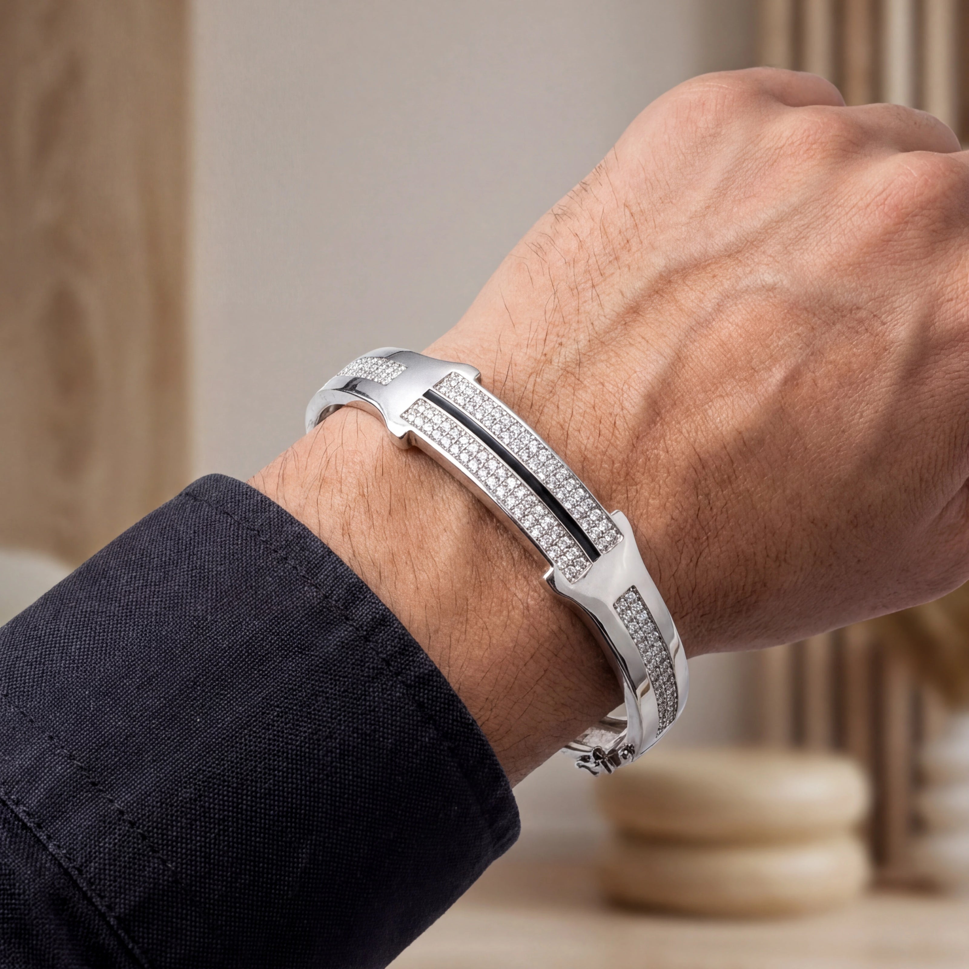 Onyx Pave Bracelet — 2