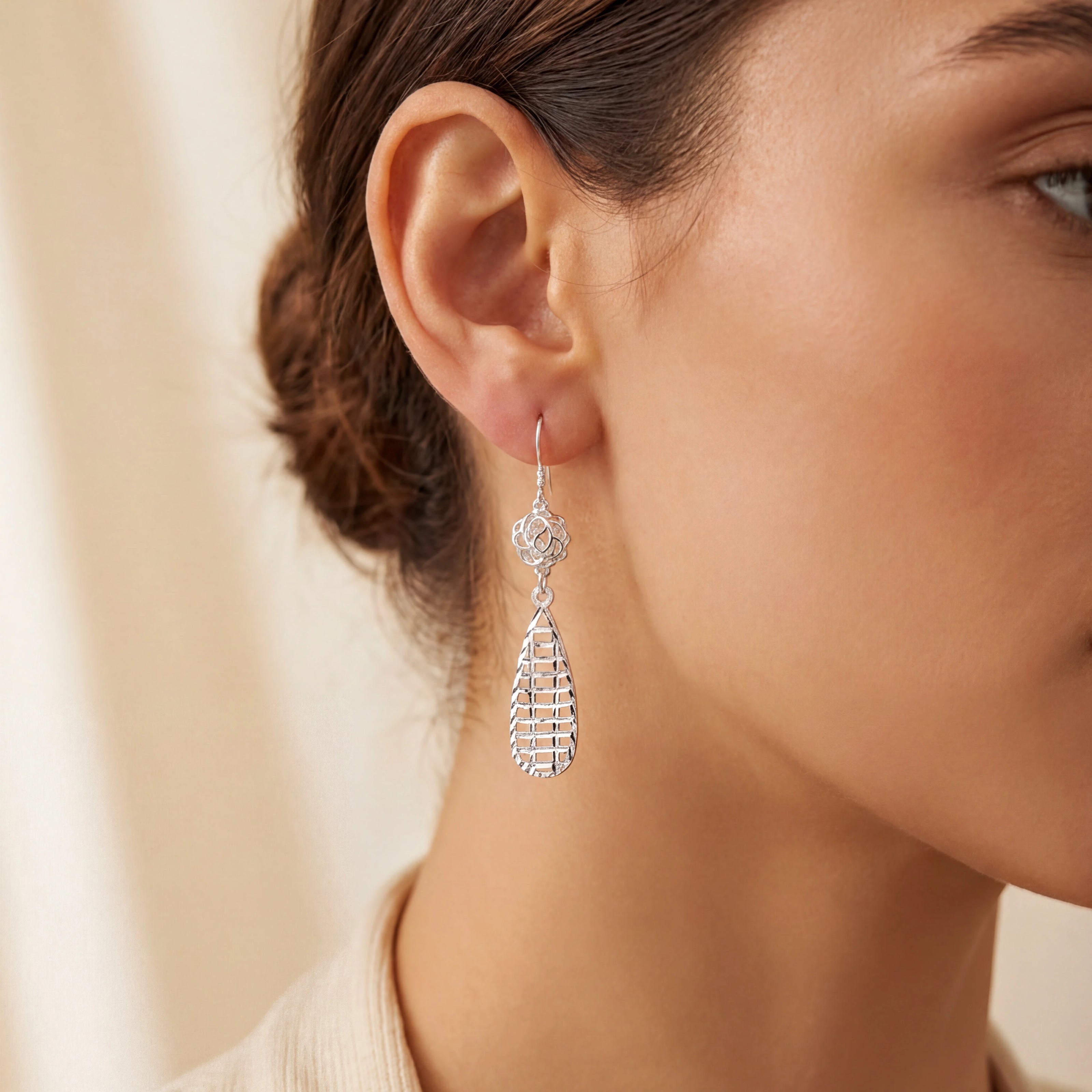 Filigree Basketweave Drops — 2