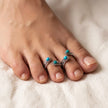 Turquoise Vintage Toe Rings — 2