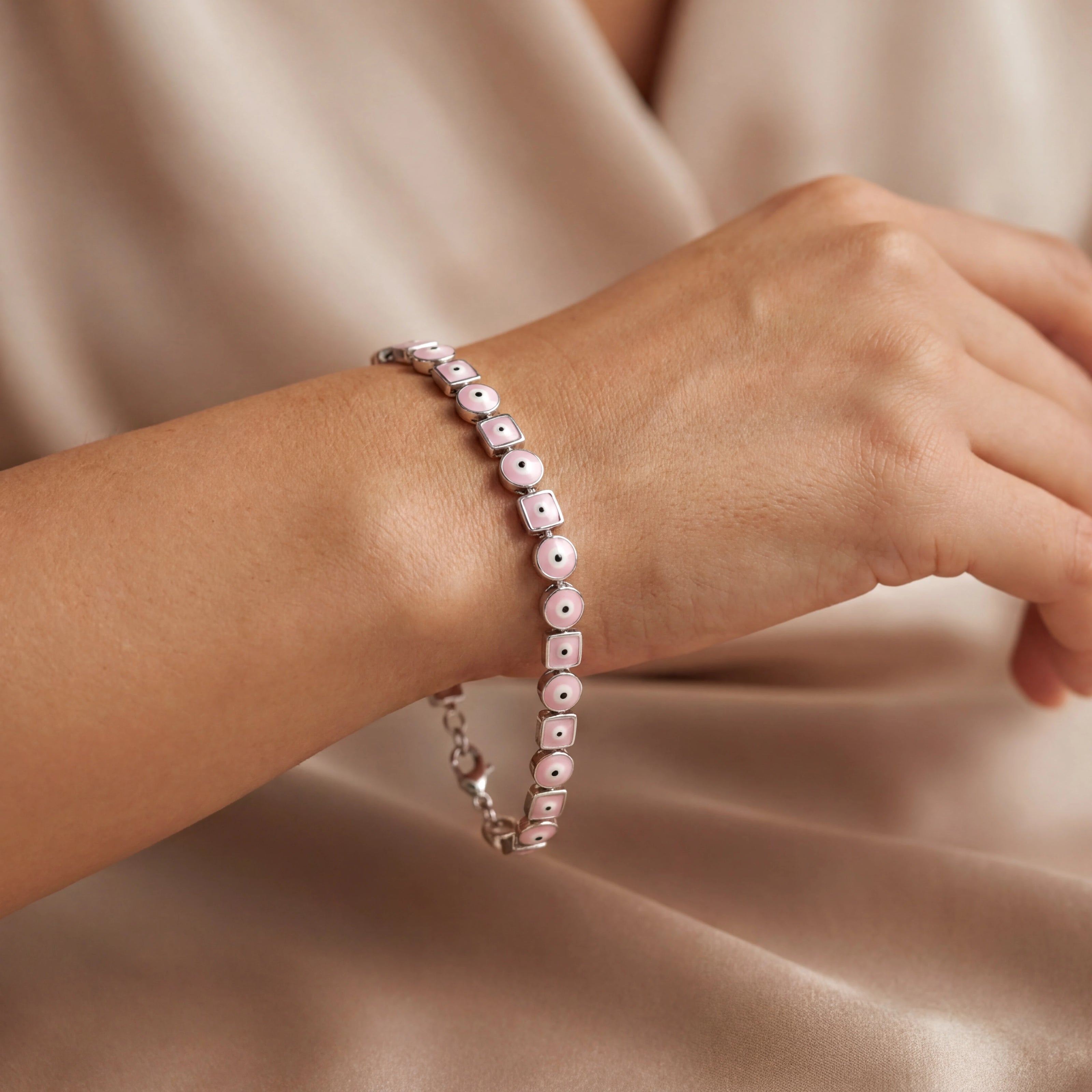 Pink Enamel Bracelet — 2