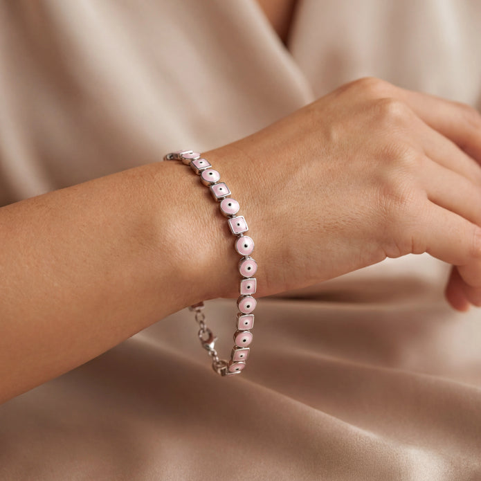 Pink Enamel Bracelet — 2