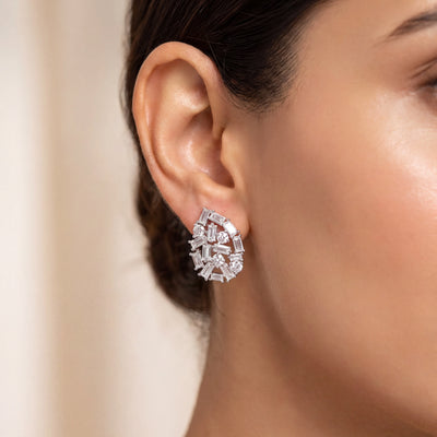 CZ Teardrop Studs — 2