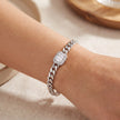 CZ Halo Curb Bracelet — 2