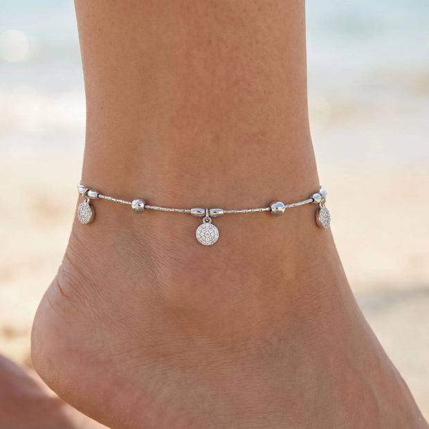 Pave Disc Anklet