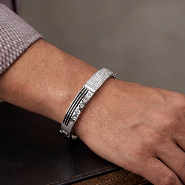 Modern Pave Bangle — 2