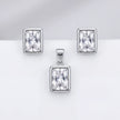 Emerald Cut Pendant Set — 2