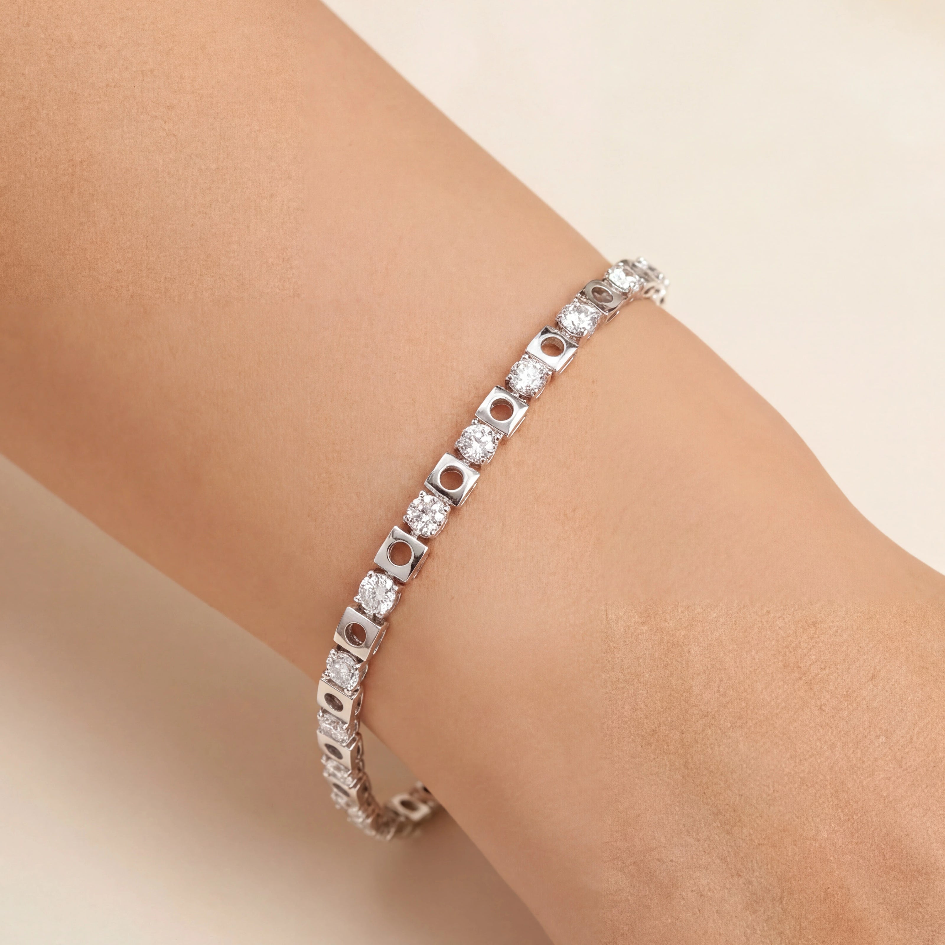 Geometric CZ Bracelet — 2