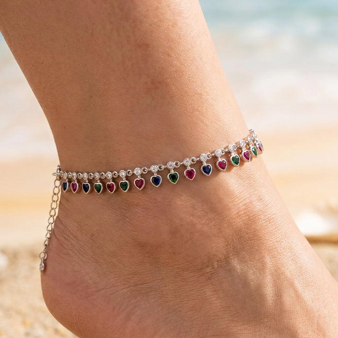 Vivid Hearts Anklet — 2
