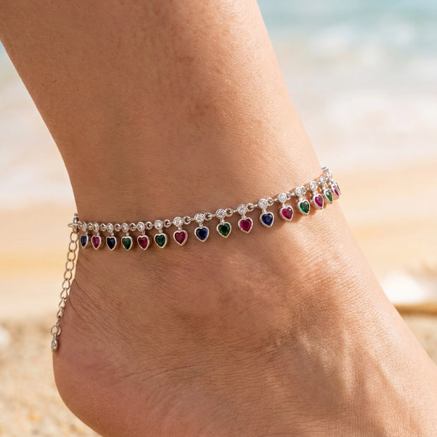 Vivid Hearts Anklet — 2