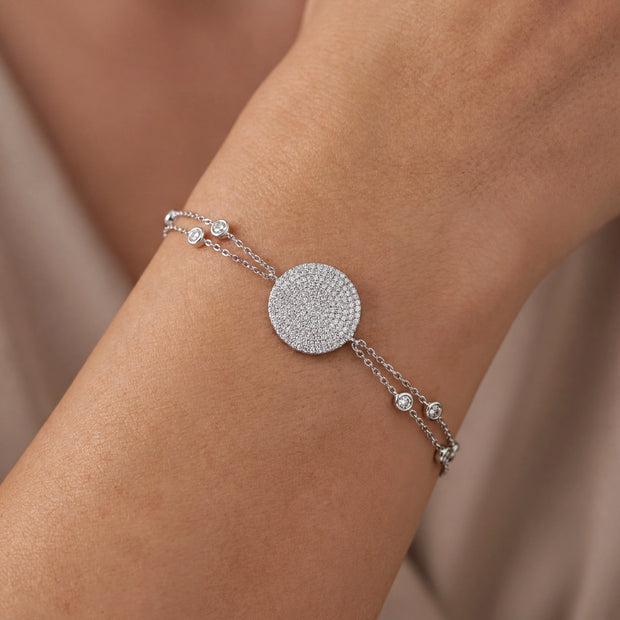 Pavé Disc Bracelet — 2