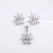 CZ Floral Pendant Set — 2