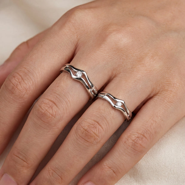 Wave Couple Ring — 2