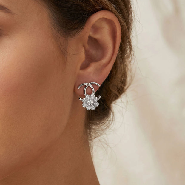 CZ Floral Studs