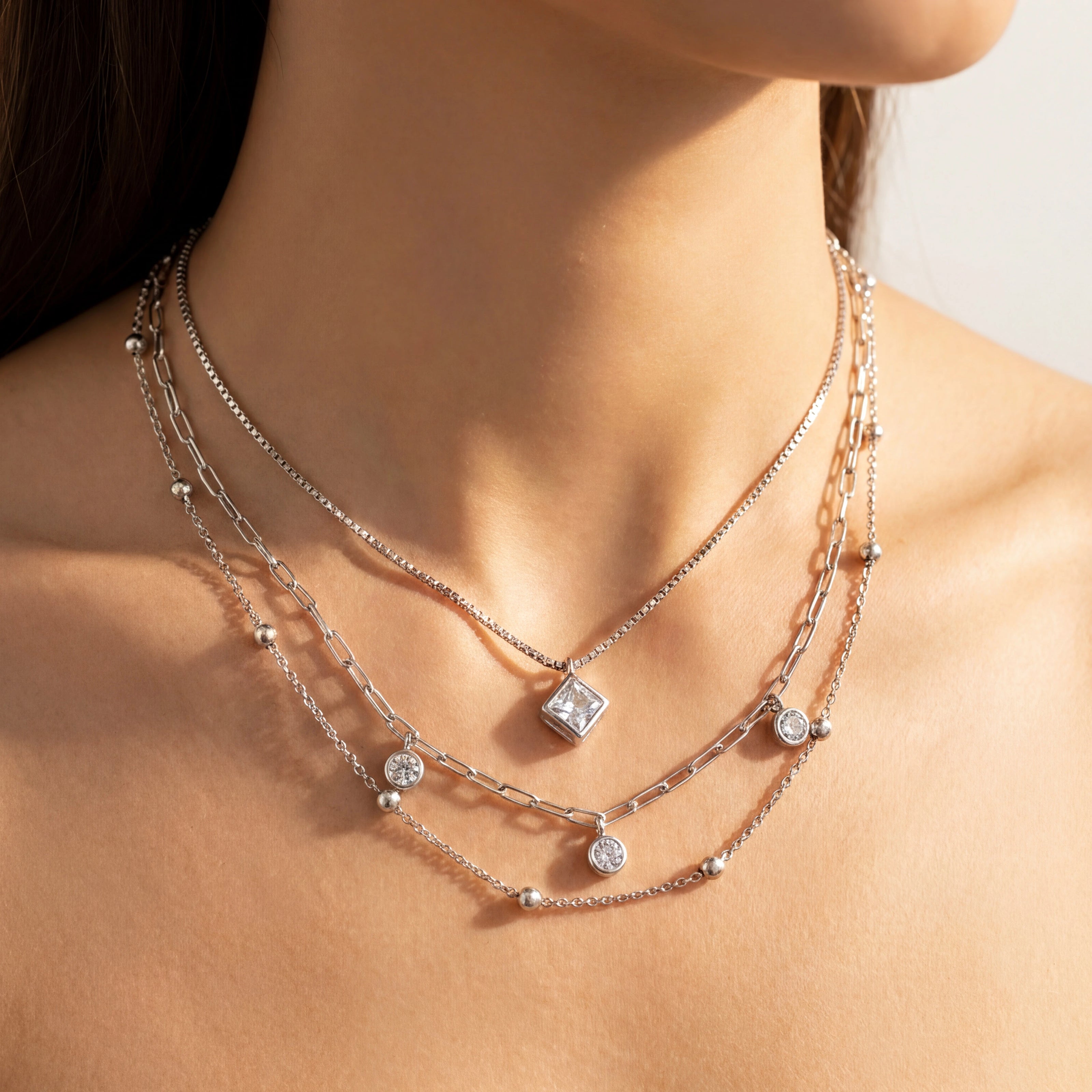 Sparkle Layered Necklace — 2
